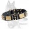Spiked, Studded Dog Collar 1 1/2 inch (40 mm) wide for German Shepherd