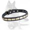 Exquisite German Shepherd Leather Collar with Plates