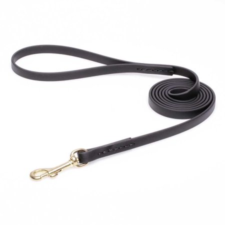 Black Biothane German Shepherd Leash for Walking, Tracking