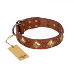 'Flight of Fancy' FDT Artisan Adorned Leather German Shepherd Collar