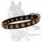 Trendy Design Leather Dog Collar With Doted Circles