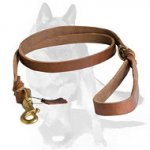 German Shepherd Upgraded Professional Leather Leash with Braids