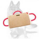 German Shepherd Bite Pillow with Leather Cover