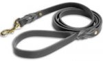 German Shepherd Leather Dog Leash Double Braided 3/4 Inch