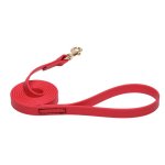 Red Waterproof German Shepherd Leash Made of Biothane
