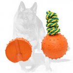 German Shepherd Bright Rubber Ball for Water Playing 2 3/4 inch (7 cm)