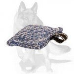 German Shepherd French Linen Pocket-Size Bite Tug with Small Loop