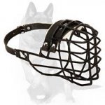 German Shepherd Wire Basket Muzzle with Rubber Cover
