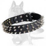 Warlike Spiked Leather Collar for German Shepherd