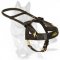 German Shepherd Guide & Assistance Leather Dog Harness with Long Handle