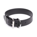 Extra Wide Black Biothane German Shepherd Collar