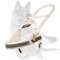 German Shepherd White Guide Nylon Dog Harness
