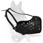 German Shepherd Training Leather Dog Muzzle