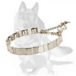 German Shepherd Stainless Steel Neck Tech Pinch Prong Dog Collar 24 inch (60 cm) in length