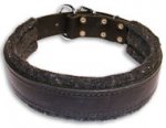Leather Black collar 25'' for GSD Dog/25 inch dog collar-C24