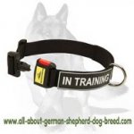 Sturdy Nylon Collar with Velcro ID-Patches for German Shepherd