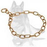 German Shepherd Curogan Fur Saver Choke Collar 1/9 inch (3 mm) link diameter