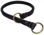 Special Tubular Leather Dog Collar for German Shepherd