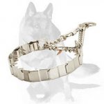 German Shepherd Stainless Steel Neck Tech Pinch Prong Dog Collar 19 inch (48 cm) in length