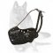 Working German Shepherd Leather Dog Muzzle with Nose Padding