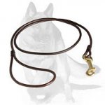 German Shepherd Leather Leash for Dog Shows