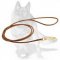 Thin Classic Leather Leash with Brass Hardware for Dog Show