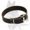 Strong 1 1/2inch(40m) Wide Leather Dog Collar for Shepherds