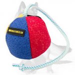 French Linen German Shepherd Toy for Biting - Ball diameter - 4.3 inch (11 cm)