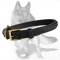Thick Two-ply Leather Dog Collar with Stylish Braid for Decoration