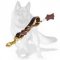 German Shepherd Short Leather Dog Leash (pull tab leash)