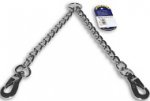 Steel Chrome Plated Chain Coupler for Walking 2 Dogs 1/6 inch (4.0 mm)