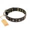 "A La Mode" FDT Artisan Walking Black Leather German Shepherd Collar