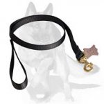Police tracking dog leash made of nylon with ring on the handle
