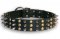 Alsatian Dog Spiked Black collar 23'' /23 inch dog collar-S59