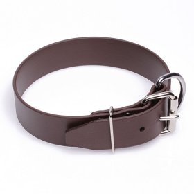 Extra Wide Brown Biothane German Shepherd Collar