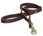Training Double Handle Leather Dog Leash 3/4 inch on 5 FT