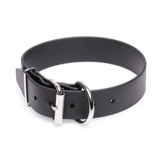 Extra Wide Black Biothane German Shepherd Collar