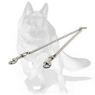 German Shepherd Chrome Plated Chain Coupler for Walking 2 Dogs -diameter of the link - 1/10 inch (3 mm) German Shepherd Chrome Plated Chain Coupler for Walking 2 Dogs -diameter of the link - 1/10 inch (3 mm)