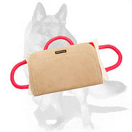 German Shepherd Bite Pillow with Leather Cover