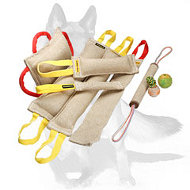 German Shepherd Training Jute Bite Set of Tugs