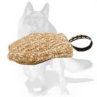 German Shepherd Pocket Jute Bite Tug with Small Loop