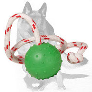 Dotted Rubber Dog Ball for German Shepherd Water Training and Playing