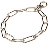 German Shepherd Chrome Plated Fur Saver 1/6 inch (4.0 mm) link wide