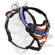 German Shepherd Hand-painted Leather Harness
