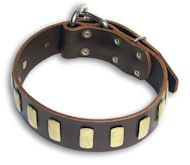 Alsatian Dog Quality Brown collar 21''/21 inch dog collar-S33p