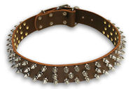 Leather Brown collar 27'' for GSD Dog /27 inch dog collar-S44