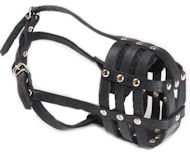 Handcrafted Leather Dog Muzzle for German Shepherd