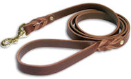 Heavy Duty Harness Leather Lead for German shepherd