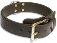 Heavy Duty leather Dog Collar for German Shepherd