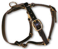 Latigo Leather Non-Padded Tracking Harness for German Shepherd